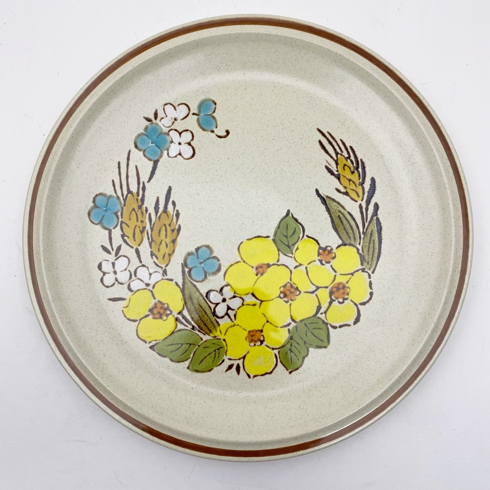 Hearthside Floral Expressions Springtime Handpainted Dinner Plate 10.5" Cream